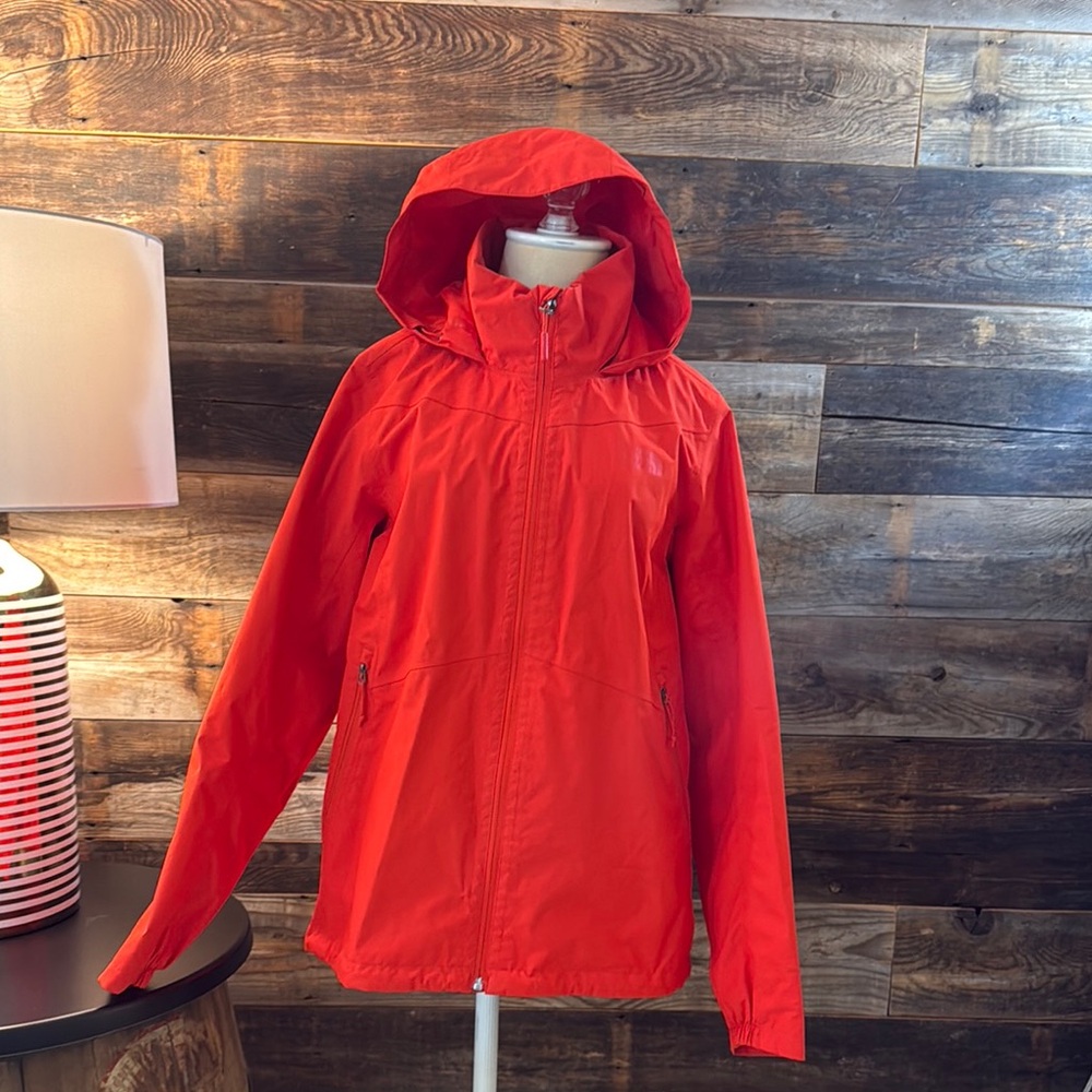 The North Face Red Hooded Rain Jacket